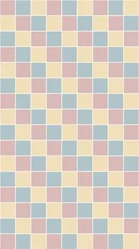 A repeating pastel pattern of soft pink, light blue, and beige blocks creat.. Stock Illustration