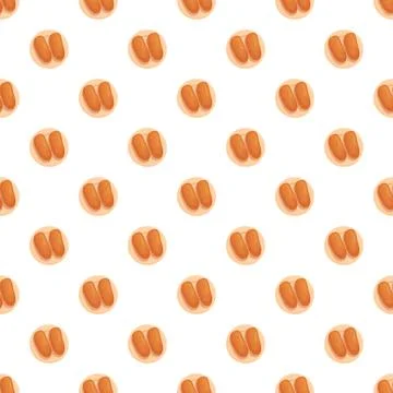 Repeating pastry pattern on white background for design Stockillustratie