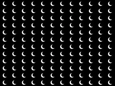 Repeating pattern background, crescent moon illustration Stock Illustration