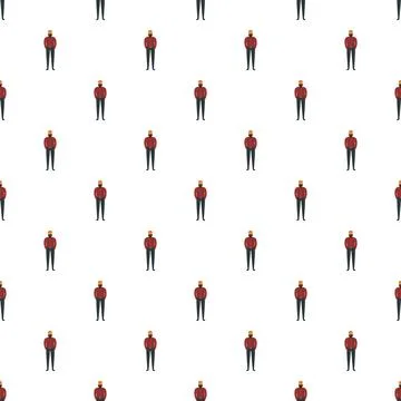 Repeating pattern with beard man character design Stock Illustration