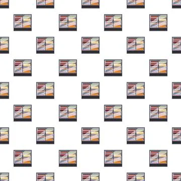 Repeating pattern of beverage coolers in retail store Stock Illustration
