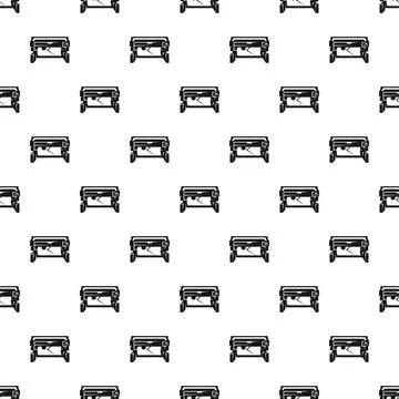 Repeating pattern with black and white printing equipment Stock Illustration
