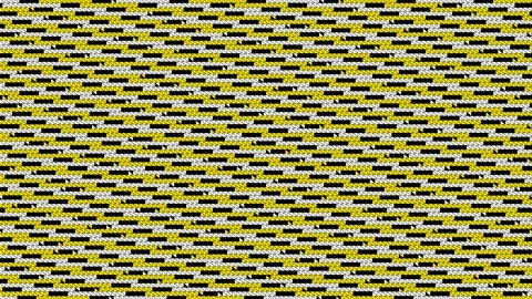 Repeating pattern of black, white, and yellow chevron lines Vidéo 339376573