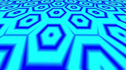 A repeating pattern of blue hexagons on a light blue background, creating a.. Stock Footage 305962435