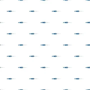 Repeating pattern of blue laboratory pipettes on a white background Stock Illustration