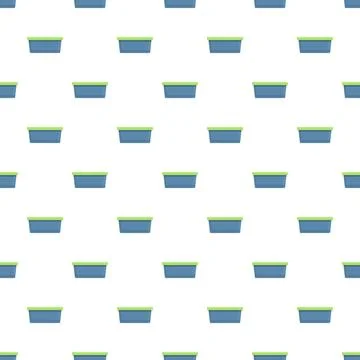Repeating pattern of blue plastic food containers イラスト素材