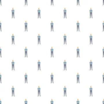 Repeating pattern of blue shirt construction workers Stockillustratie