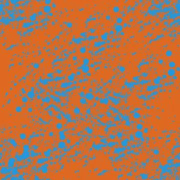 Repeating Pattern Blue Splatter On Orange Illustrazione stock