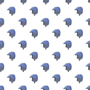 Repeating pattern of blue winter sport helmets 스톡 일러스트