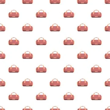 Repeating pattern of brown duffel bags イラスト素材