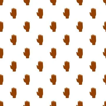 Repeating pattern of brown hands creating a background Illustrazione stock
