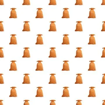 Repeating pattern of brown rustic sack bags Stock Illustration