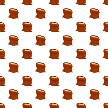 Repeating pattern of cartoon sacks full of flour 스톡 일러스트