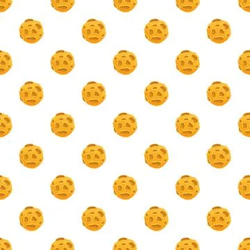 Repeating pattern of cartoon style asteroids or meteors Stockillustratie