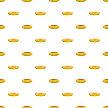 Repeating pattern of cartoon style inflatable swimming rings Illustrazione stock
