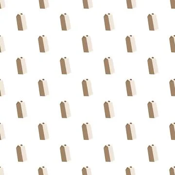 Repeating pattern of coffee bean milk cartons Stock Illustration