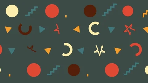 Repeating pattern with colorful Christmas ornaments and numbers for background  Stock-Footage 276843828