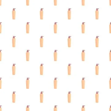 Repeating pattern of cosmetic pump dispenser bottles Stock Illustration