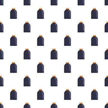 Repeating pattern of dark bottles for medicine Stock Illustration