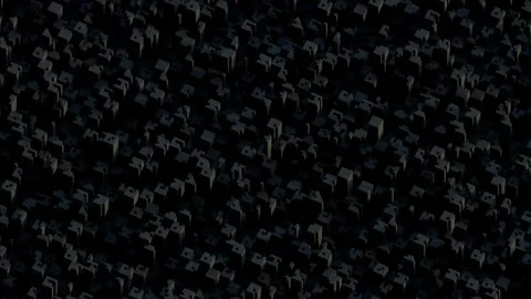 A repeating pattern of dark geometric shapes creates a modern, abstract digital Stock Footage 340237796