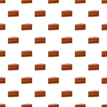 Repeating pattern of delicious cake slices dessert Illustrazione stock