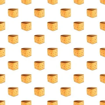 Repeating pattern of delicious chocolate cake pieces Stock Illustration