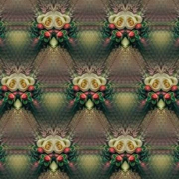 Repeating pattern design for digital textile, carpet, wall covering print Stock Illustration