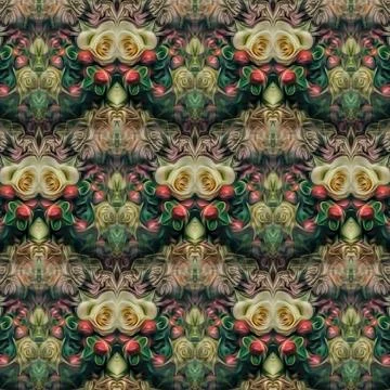 Repeating pattern design for digital textile, carpet, wall covering print Stock Illustration