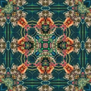 Repeating pattern design for digital textile, carpet, wall covering print Stock Illustration