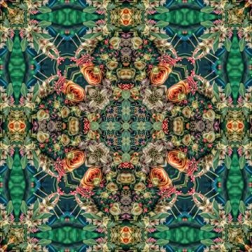 Repeating pattern design for digital textile, carpet, wall covering print Stock Illustration