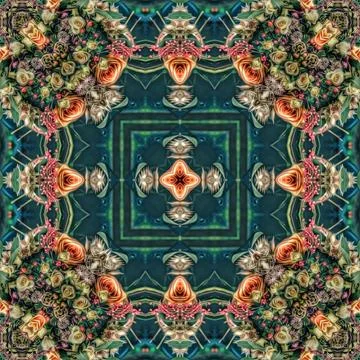 Repeating pattern design for digital textile, carpet, wall covering print Stock Illustration