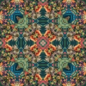 Repeating pattern design for digital textile, carpet, wall covering print Stockillustratie