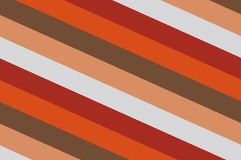 A repeating pattern of diagonal stripes in shades of brown, orange, red Stock Illustration