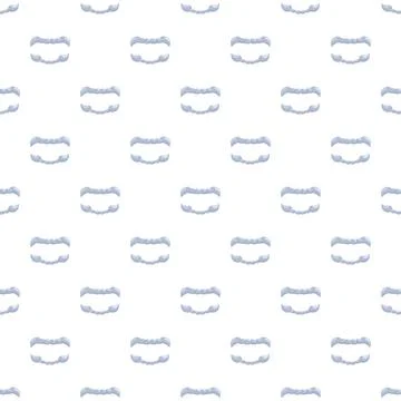 Repeating pattern displaying cartoon vampire fangs on white background イラスト素材
