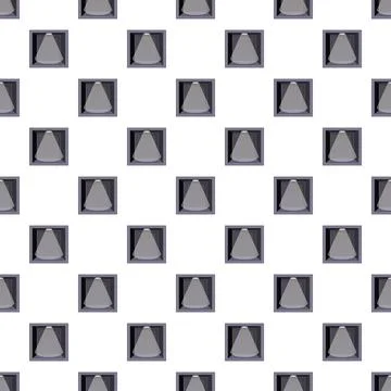 Repeating pattern displaying display niches with spotlights Stock Illustration