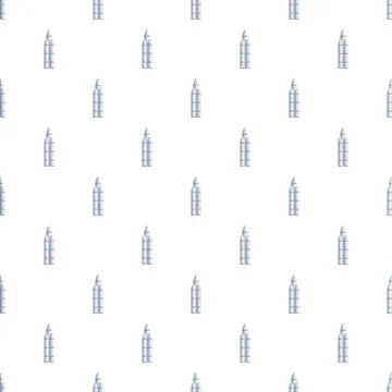 Repeating pattern displaying numerous ballistic missile rockets Illustrazione stock