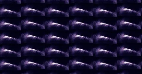 Repeating pattern of dramatic purple cloudscapes. Stock Illustration