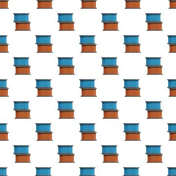 Repeating pattern of electric cable spools for construction Stock Illustration