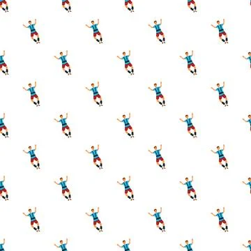 Repeating pattern of a falling man enjoying fun extreme sports Illustrazione stock