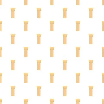Repeating pattern featuring minimalist classical column elements Illustrazione stock