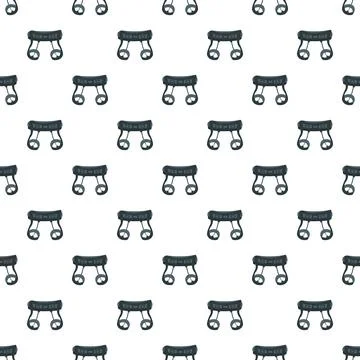 Repeating pattern featuring rock climbing safety harnesses Stock Illustration