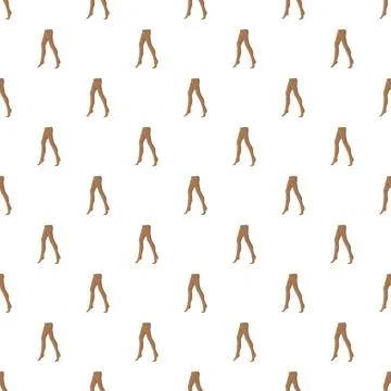 Repeating pattern of female legs wearing transparent pantyhose Stock Illustration