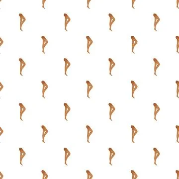 Repeating pattern of female legs on a white background Illustrazione stock