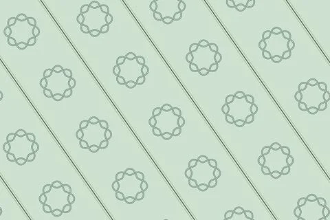 A repeating pattern of fine interlaced rosettes and diagonal double lines a.. Stock Illustration