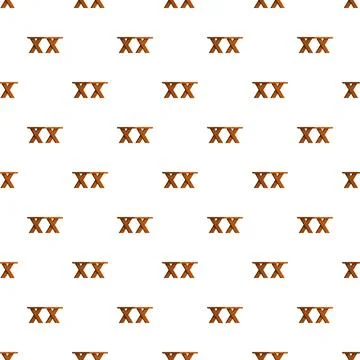 Repeating pattern with flat style wooden folding tables イラスト素材