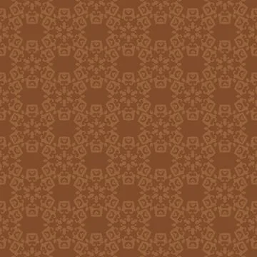 Repeating Pattern of Floral Design Elements Illustrazione stock