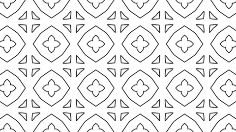 Repeating pattern of floral diamond shapes with crosses, suitable for background Stock Footage 325056767