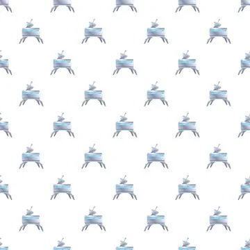Repeating pattern of futuristic radar station technology Illustrazione stock