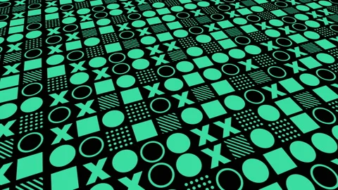Repeating pattern of geometric shapes abstract background Video stock 234001549