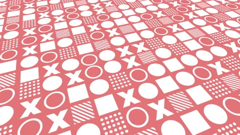 Repeating pattern of geometric shapes abstract background Video stock 234001642